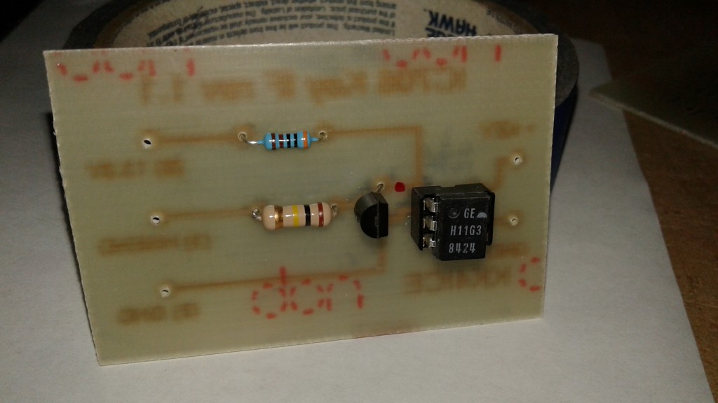 Component side of PCB.