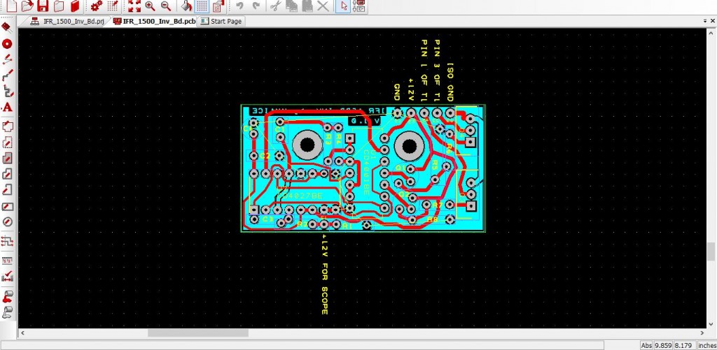 Screenshot of board design in progress.