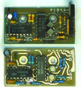 The original, damaged Inverter Board (top) and my reverse-engineered and in-house fabricated board (bottom) after population with all components except the two FET transistors. 