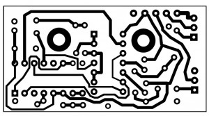 Top copper layer copper graphics file. Note: this graphic will actually have to be reversed before being used for fabricating the board.