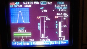 74 Watts transmit output in the 60 Meter band. 